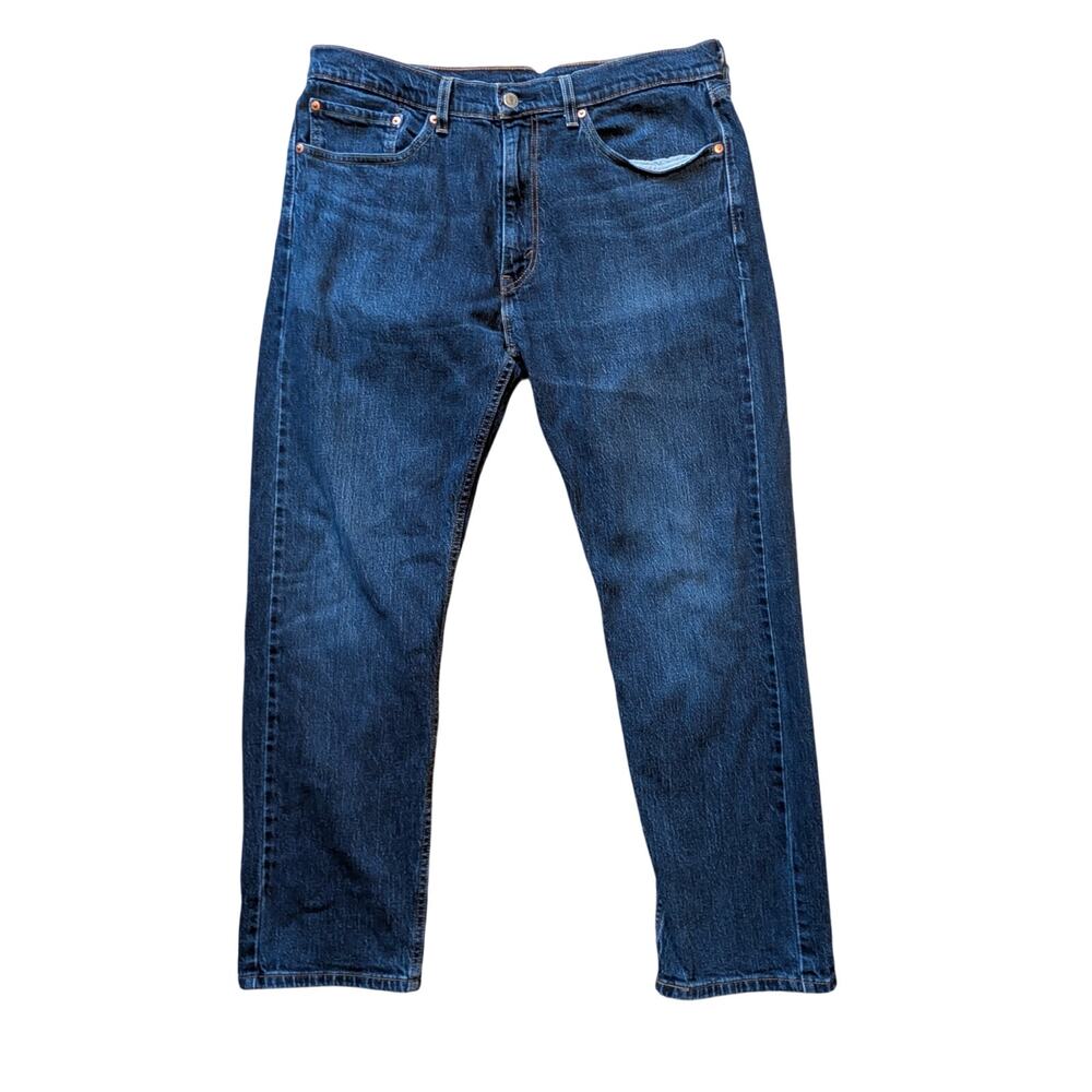 Levi's Men's 505 Regular Fit Straight Denim Jeans Dark Wash Blue 36x30